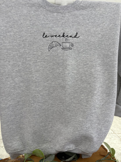 Le Weekend Embroidered Crewneck