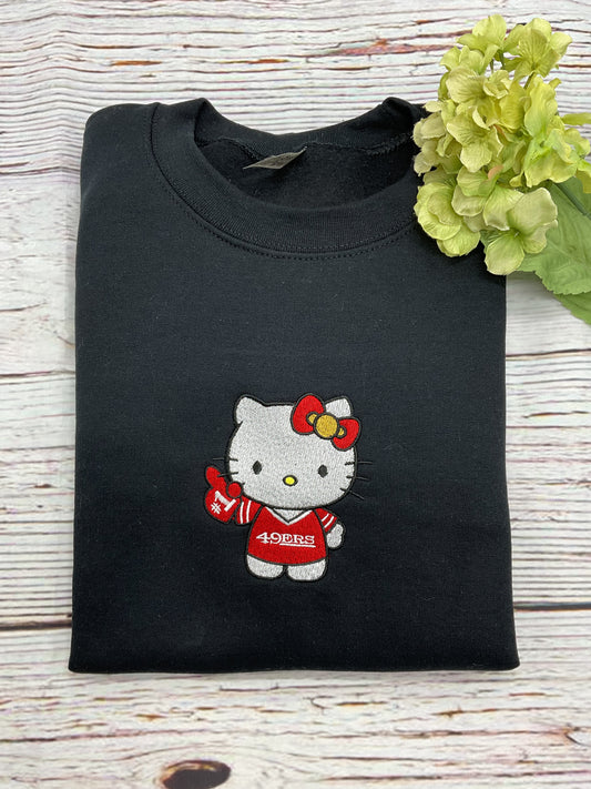 Hello Kitty 49er Embroidered Crewnecks