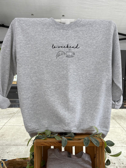 Le Weekend Embroidered Crewneck