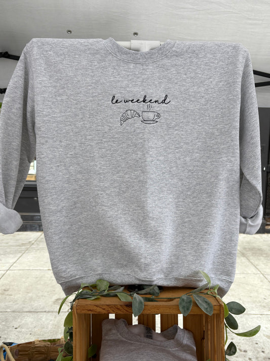 Le Weekend Embroidered Crewneck