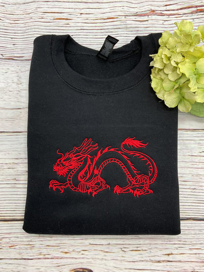 Dragon Embroidered Sweatshirt