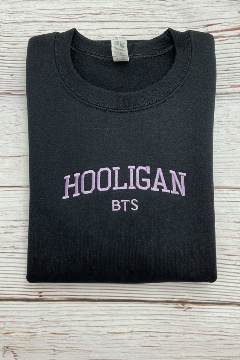 Hooligan BTS embroidered sweatshirt