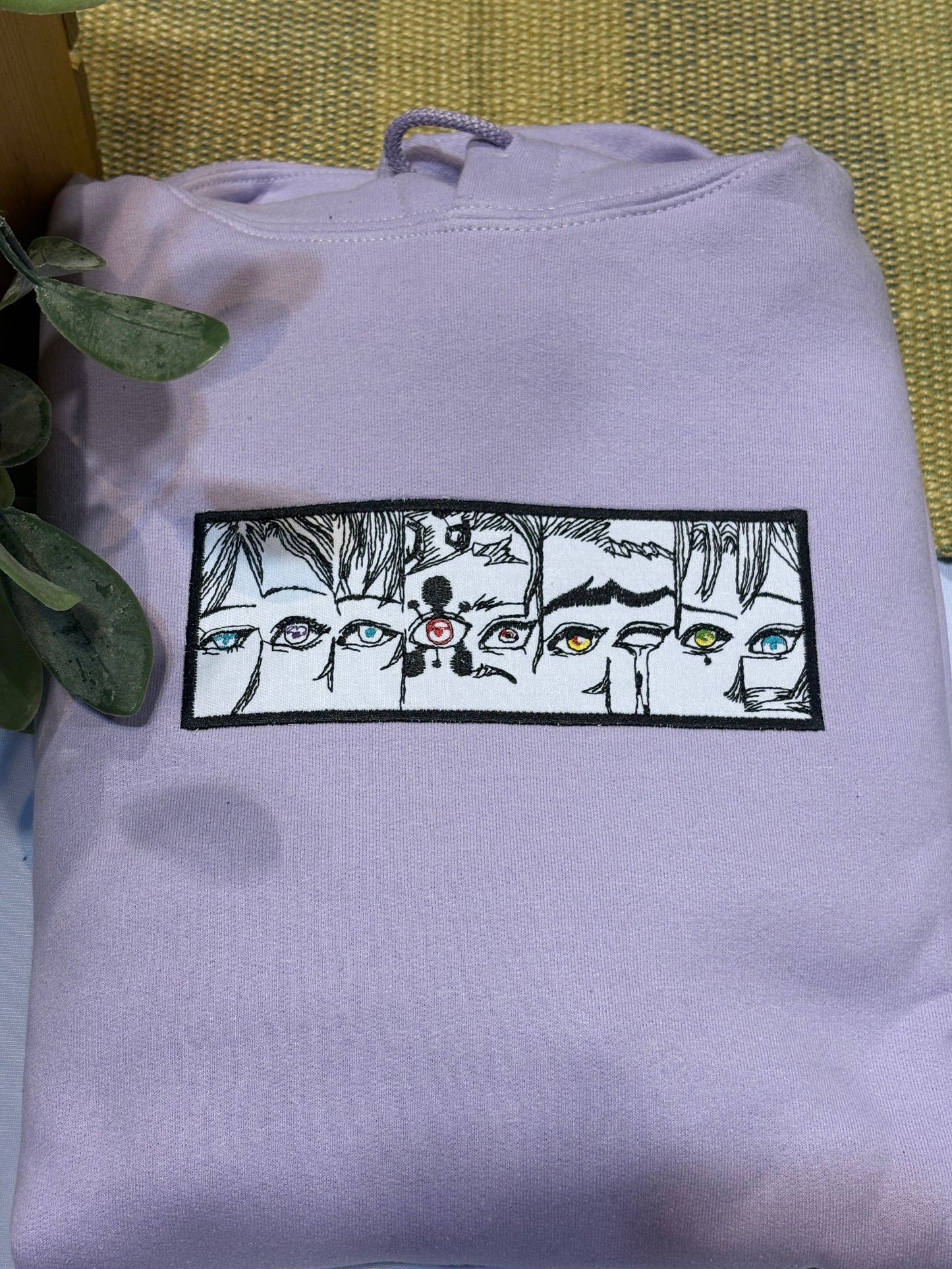 Demon Slayer Eyes Embroidered Sweatshirt