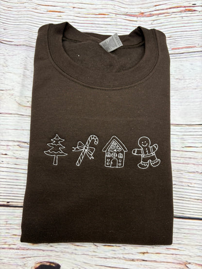Christmas Embroidered Sweatshirt