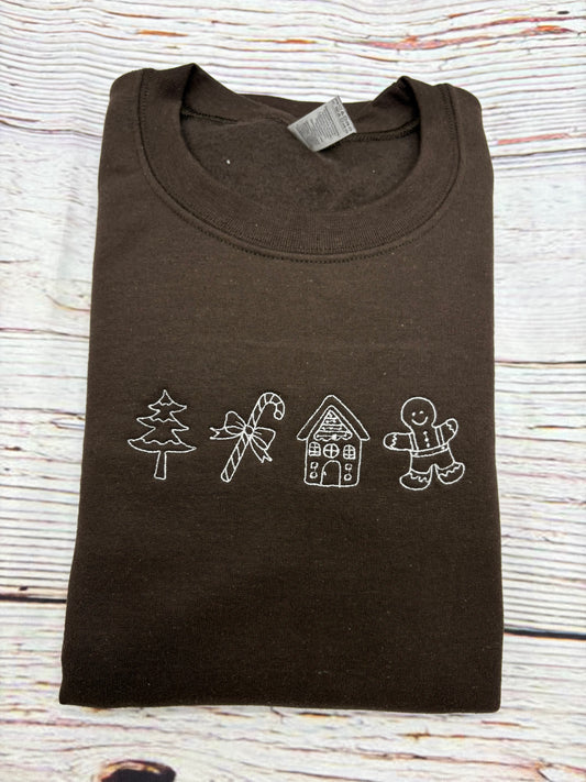 Christmas Embroidered Sweatshirt