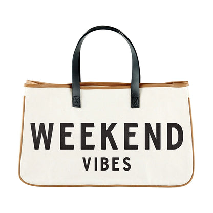 Weekend Vibes Canvas Tote Bag