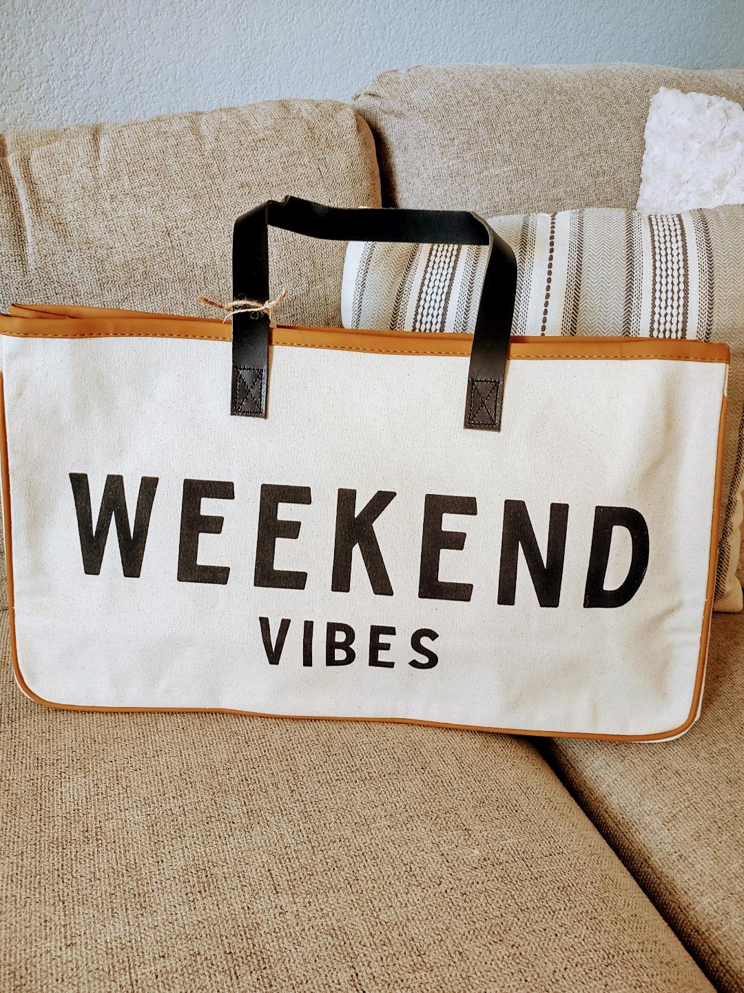 Weekend Vibes Canvas Tote Bag